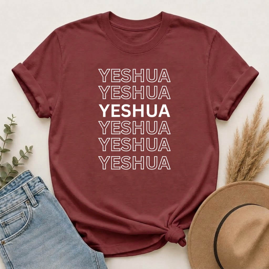 Yeshua Repeat Tee — Christian Faith Graphic T-Shirt