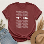 Yeshua Repeat Tee — Christian Faith Graphic T-Shirt