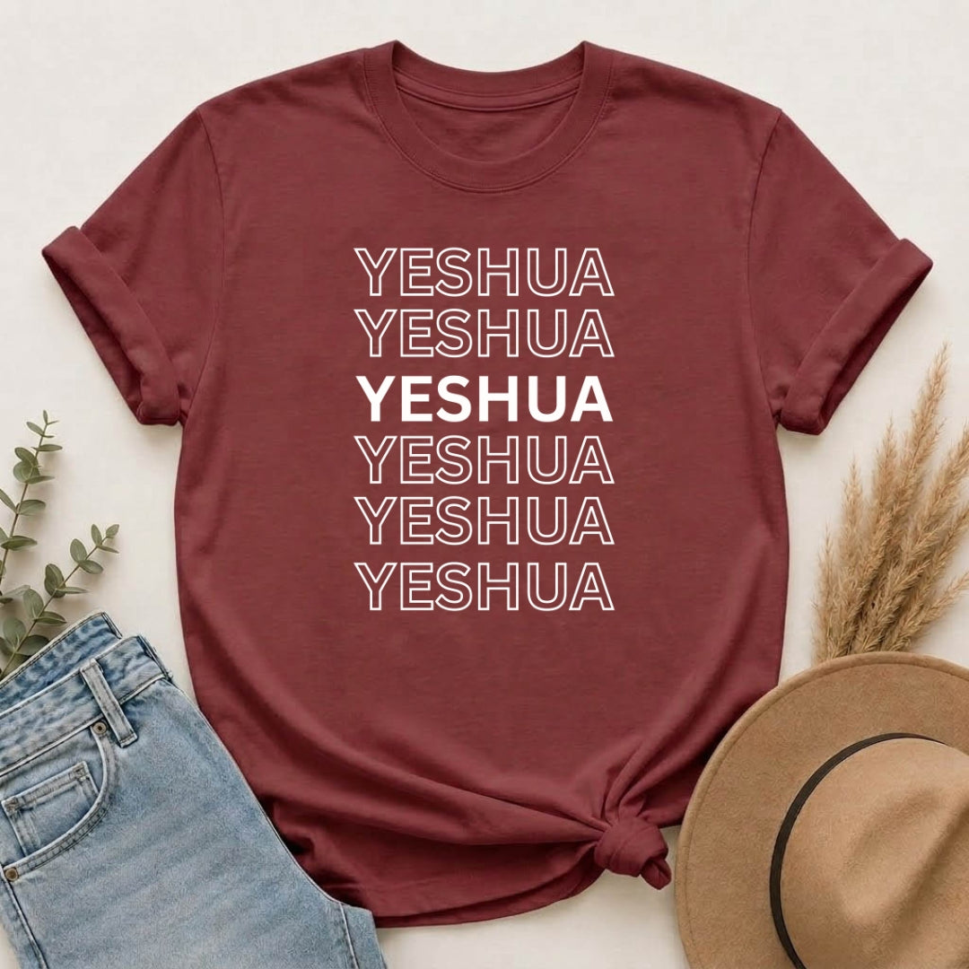 Yeshua Repeat Tee — Christian Faith Graphic T-Shirt