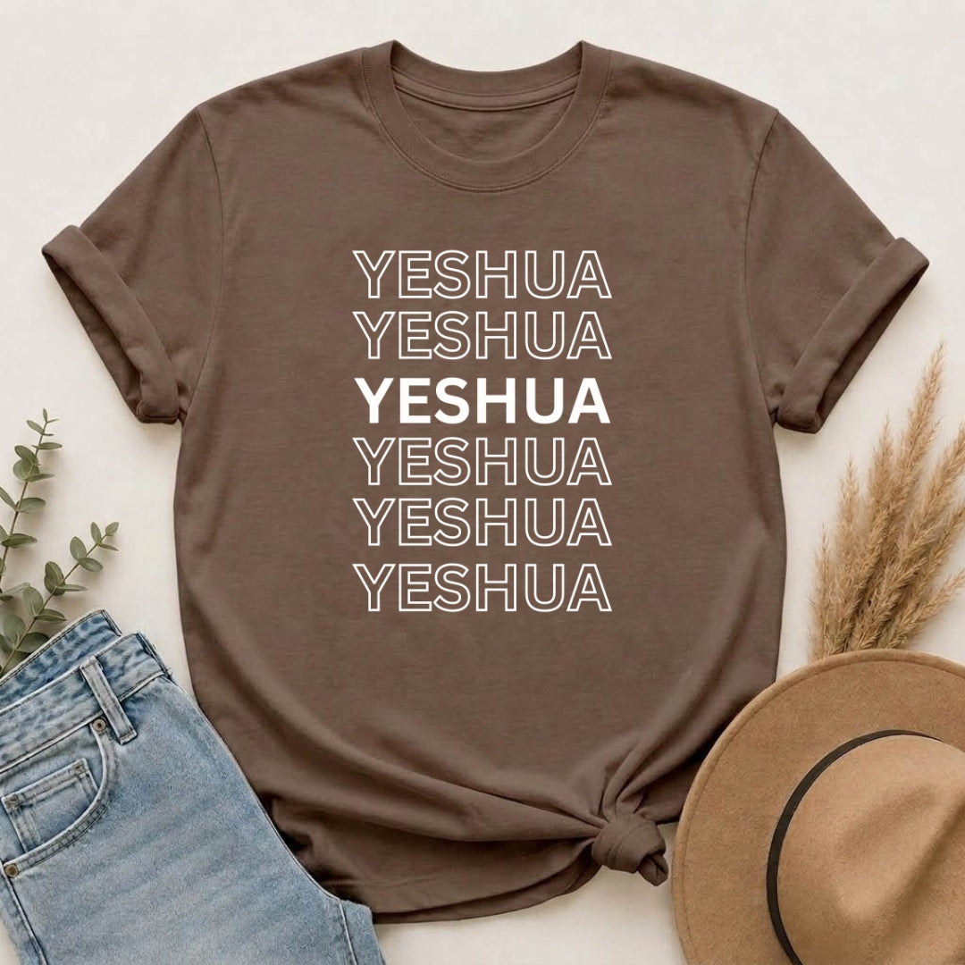 Yeshua Repeat Tee — Christian Faith Graphic T-Shirt