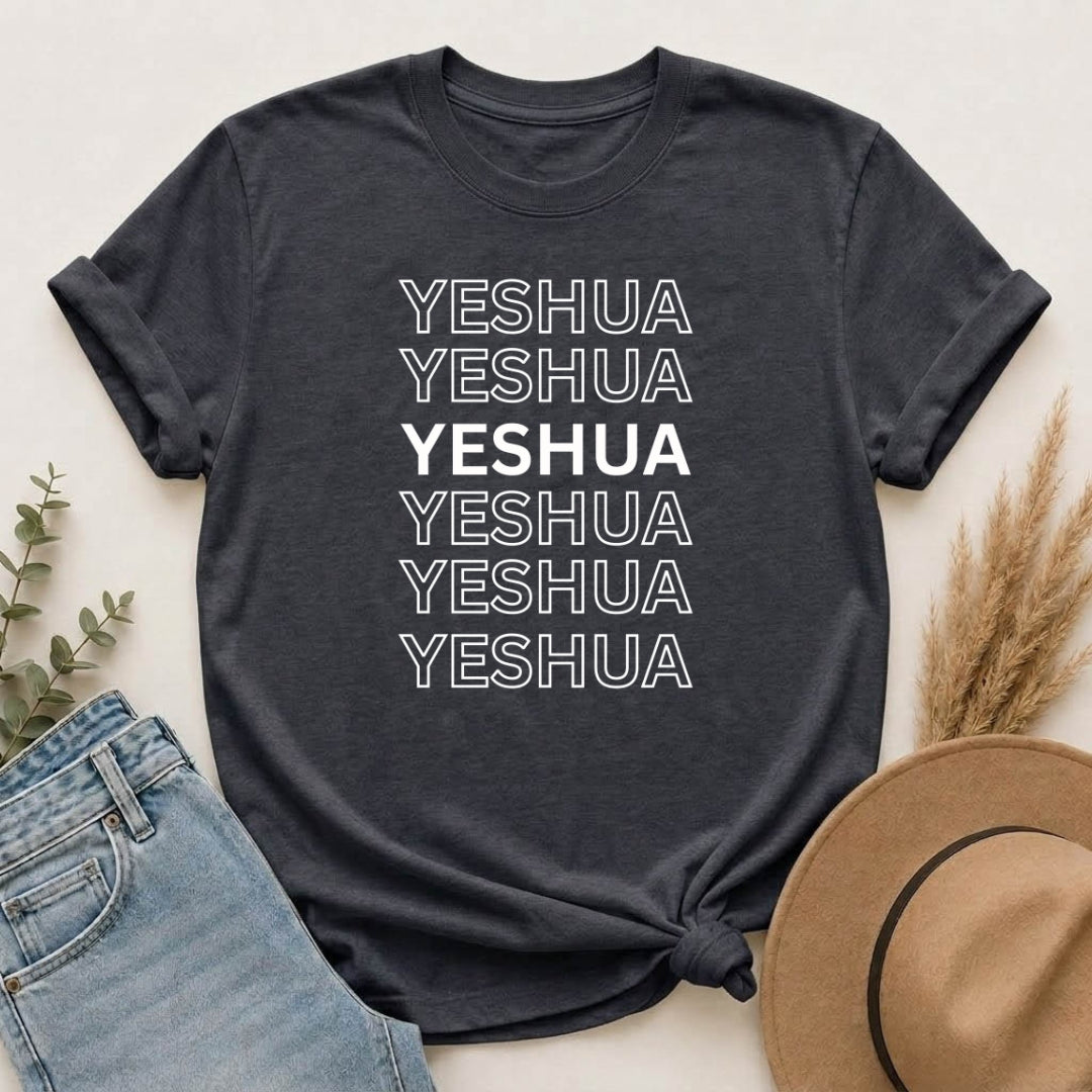 Yeshua Repeat Tee — Christian Faith Graphic T-Shirt