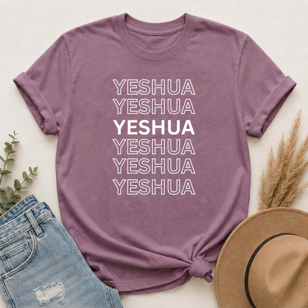 Yeshua Repeat Tee — Christian Faith Graphic T-Shirt