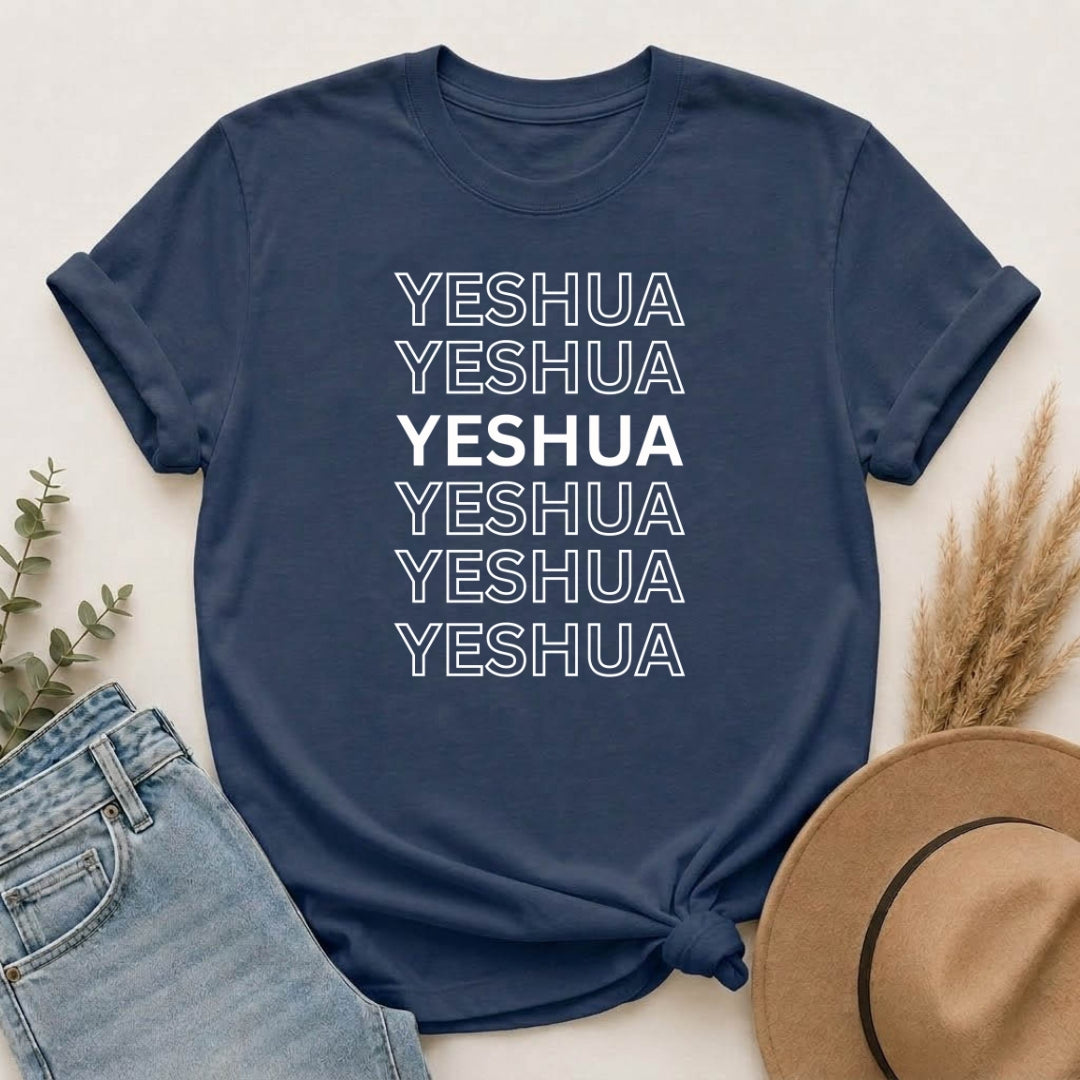 Yeshua Repeat Tee — Christian Faith Graphic T-Shirt