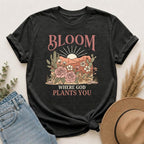 Daughter of the King T-Shirt — Floral Cowboy Hat Christian Tee