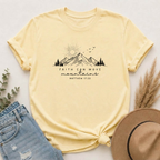 Faith Can Move Mountains T-Shirt — Matthew 17:20 Mountain Graphic Tee