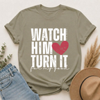 Heart Chest T-Shirt — Distressed Red Heart Pocket Tee