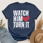 Heart Chest T-Shirt — Distressed Red Heart Pocket Tee