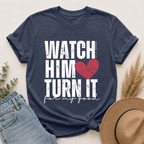 Heart Chest T-Shirt — Distressed Red Heart Pocket Tee