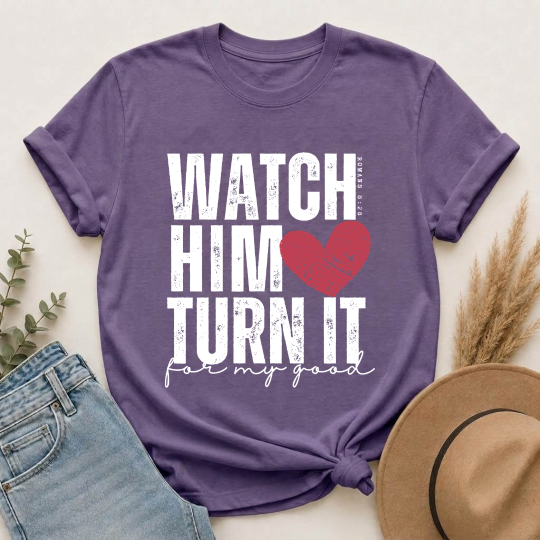 Heart Chest T-Shirt — Distressed Red Heart Pocket Tee