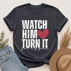 Heart Chest T-Shirt — Distressed Red Heart Pocket Tee