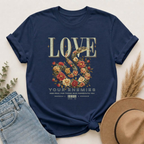 Love Floral Snake Graphic T-Shirt