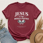 Jesus Is My Doubles Partner | Christian Pickleball T-Shirt