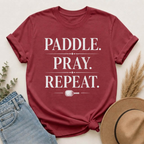 Paddle. Pray. Repeat. | Christian Pickleball T-Shirt