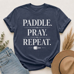 Paddle. Pray. Repeat. | Christian Pickleball T-Shirt