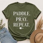 Paddle. Pray. Repeat. | Christian Pickleball T-Shirt