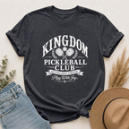 Kingdom Pickleball Club – Play With Joy | Christian Pickleball T-Shirt