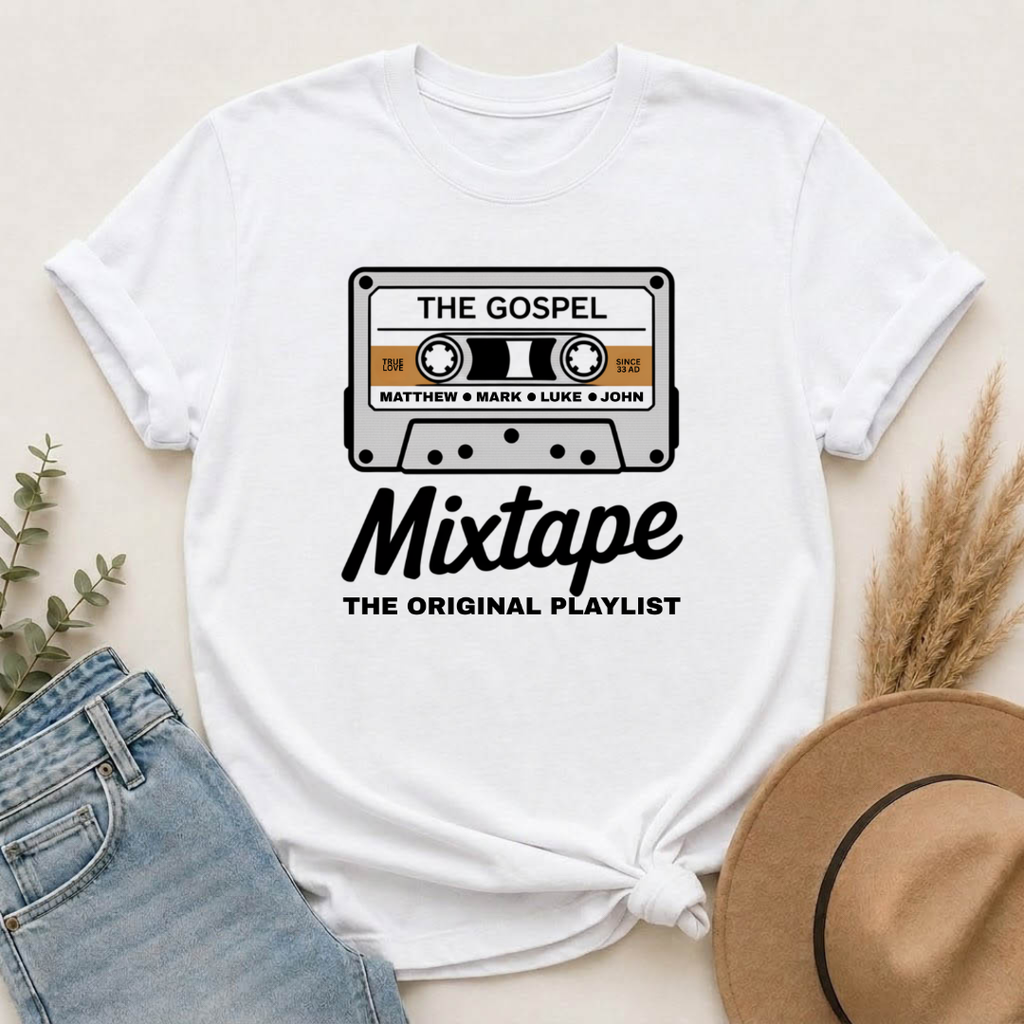 The Gospel Mixtape – The Original Playlist Christian Cassette Tape T-Shirt