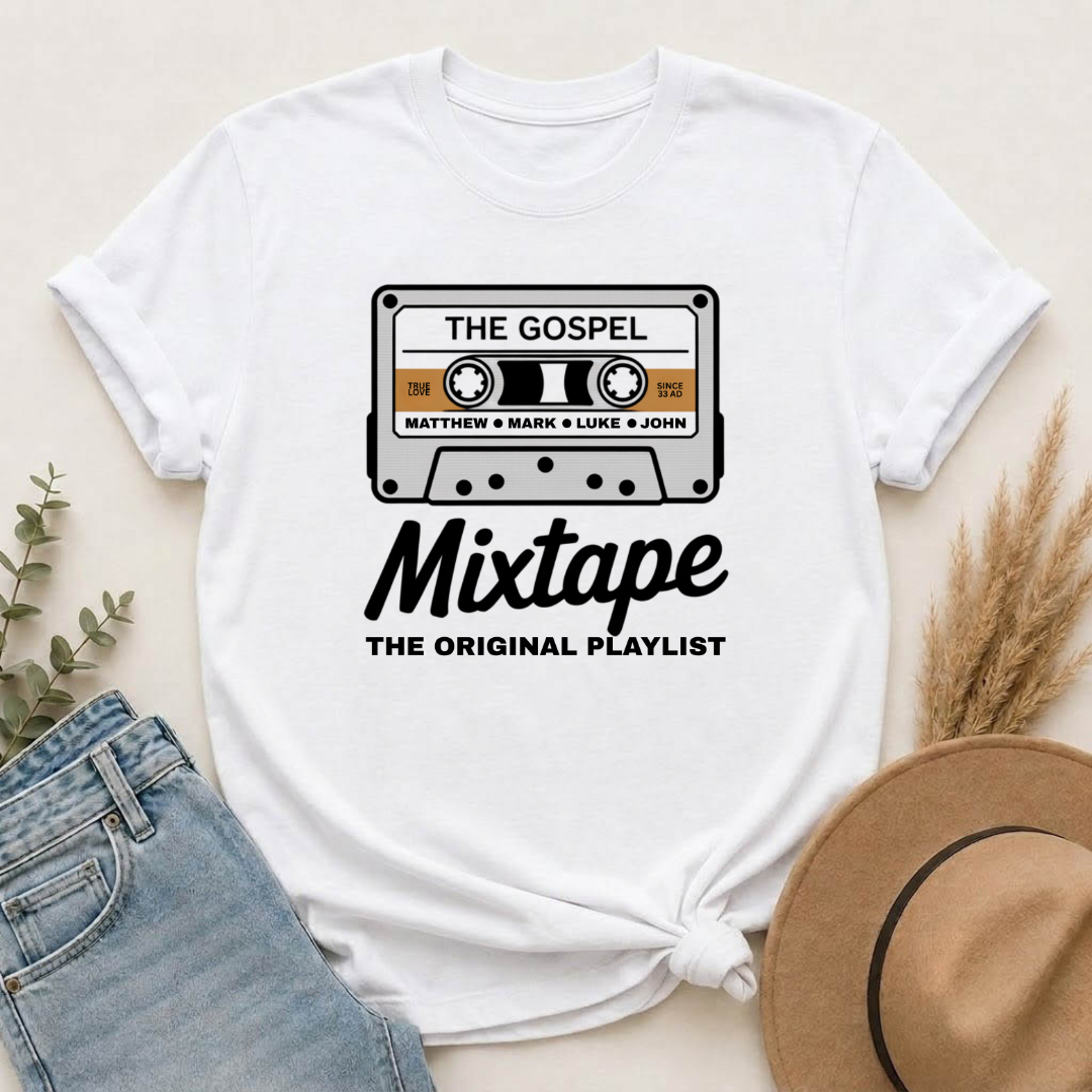 The Gospel Mixtape – The Original Playlist Christian Cassette Tape T-Shirt