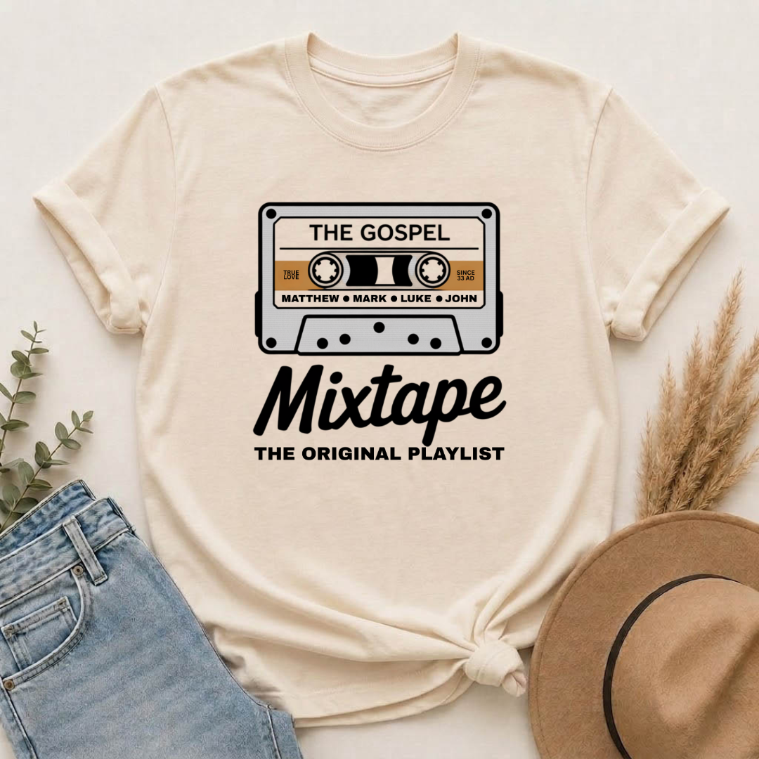 The Gospel Mixtape – The Original Playlist Christian Cassette Tape T-Shirt