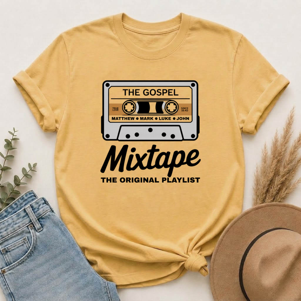 The Gospel Mixtape – The Original Playlist Christian Cassette Tape T-Shirt