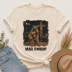 Made to Worship | Vintage Raccoon Christian Graphic Tee
