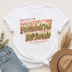Meet Me on the Narrow Road — Matthew 16:24 Christian T-Shirt