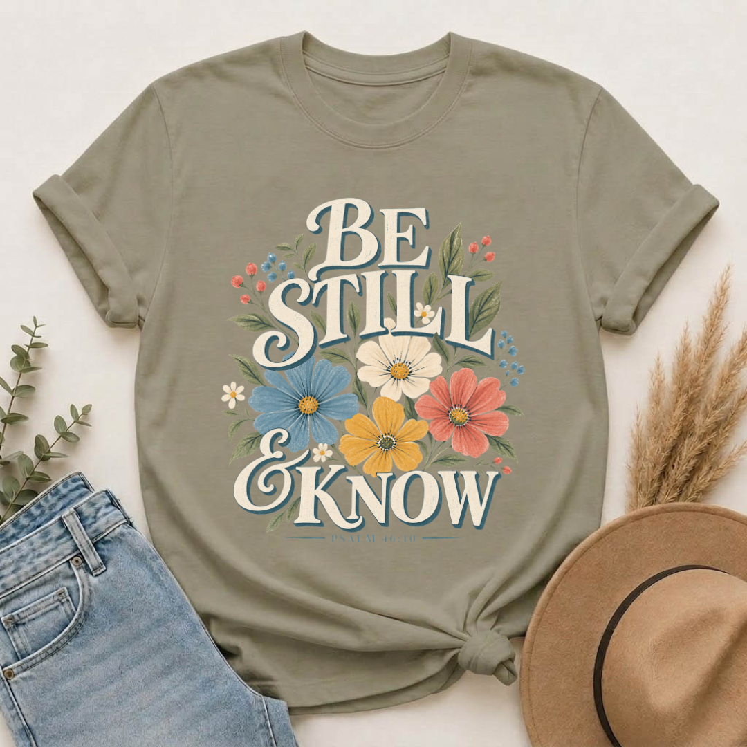 Be Still & Know Floral T-Shirt
