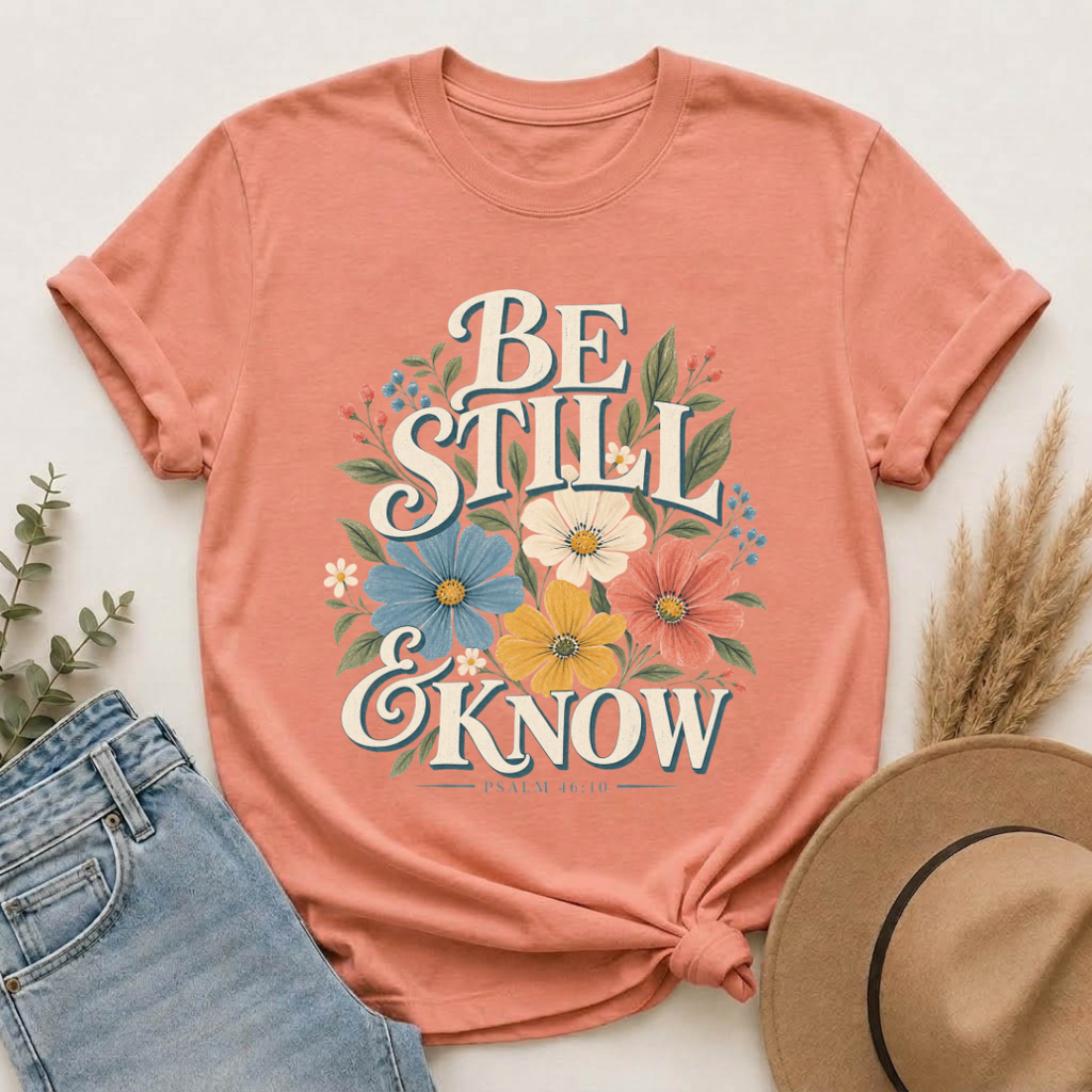 Be Still & Know Floral T-Shirt