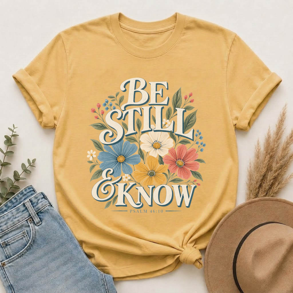 Be Still & Know Floral T-Shirt