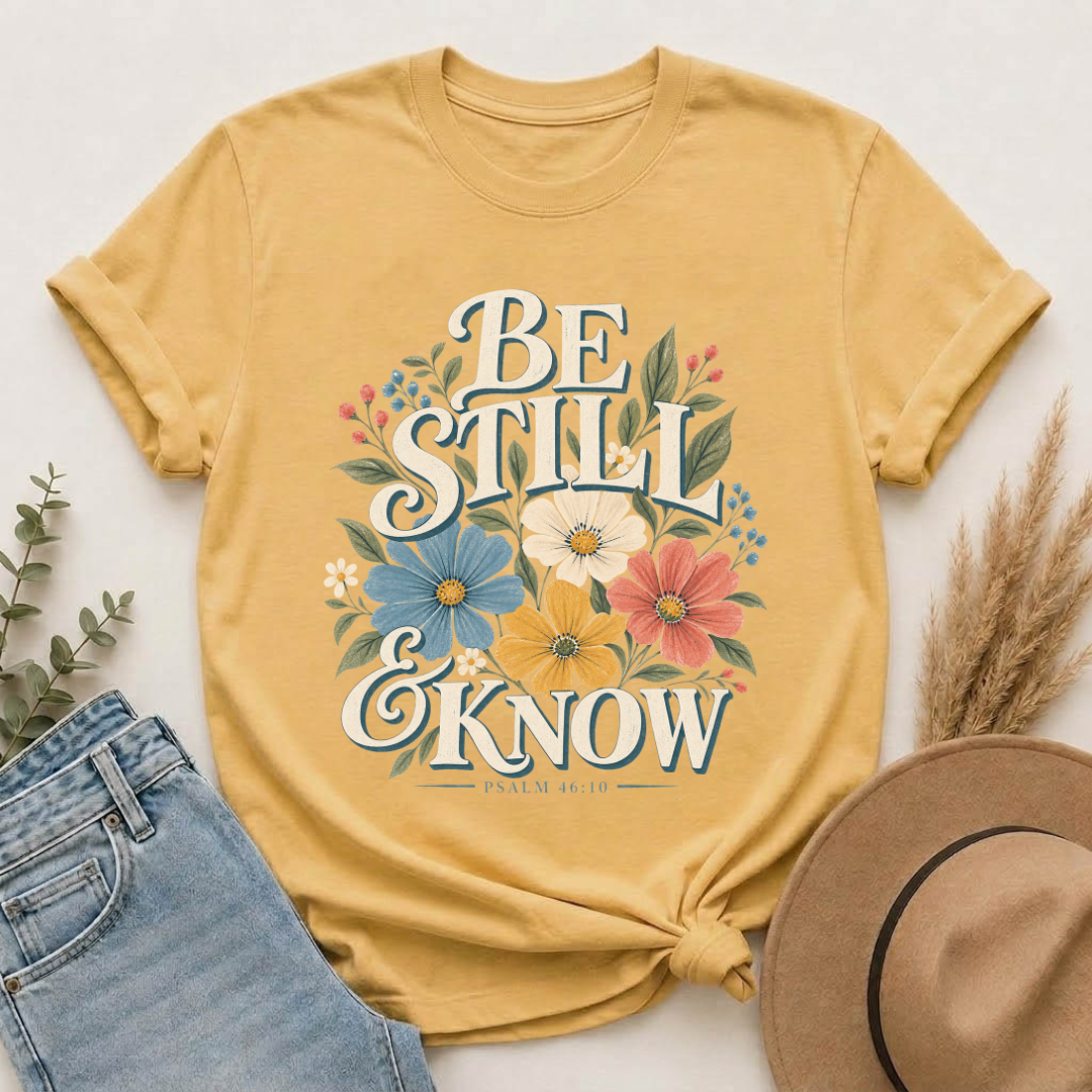 Be Still & Know Floral T-Shirt