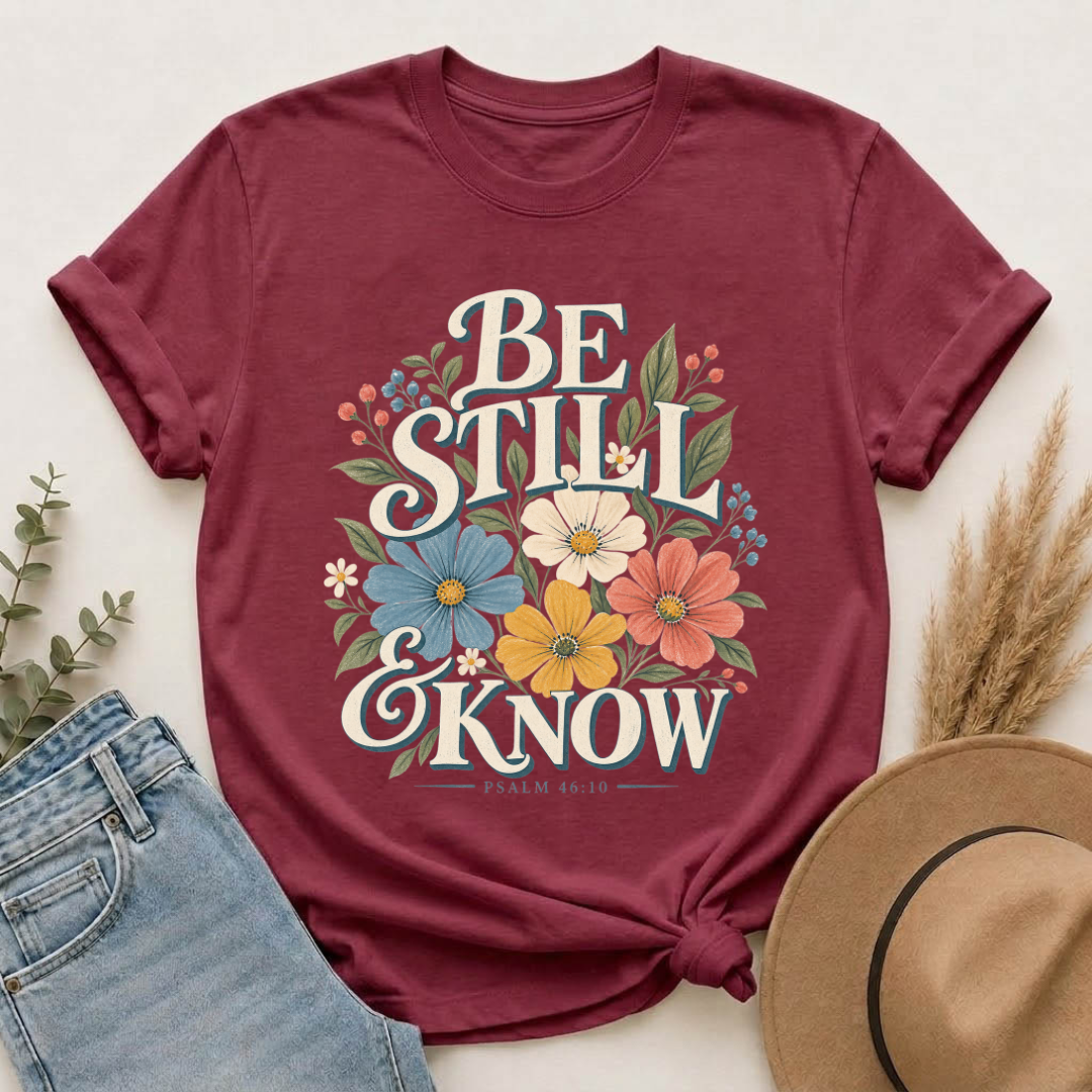 Be Still & Know Floral T-Shirt