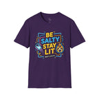 Be Salty Stay Lit T-Shirt — Neon Beach Graphic Tee (Matt. 5:13-14)