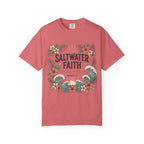 Saltwater Faith T-Shirt — 'Walking in Grace' Floral Surf Christian Tee