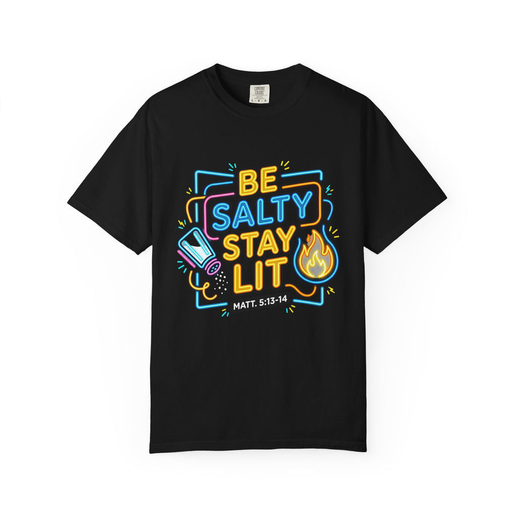 Be Salty Stay Lit T-Shirt — Christian Youth Graphic Tee (Matt. 5:13–14)
