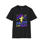 Faith Over Fear T‑Shirt — Bold Lightning Faith Graphic