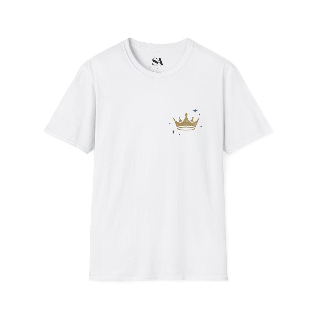 Gold Crown Pocket Tee — Minimal Royal Graphic T-Shirt