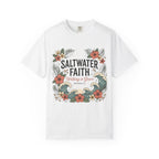 Saltwater Faith T-Shirt — 'Walking in Grace' Floral Surf Christian Tee