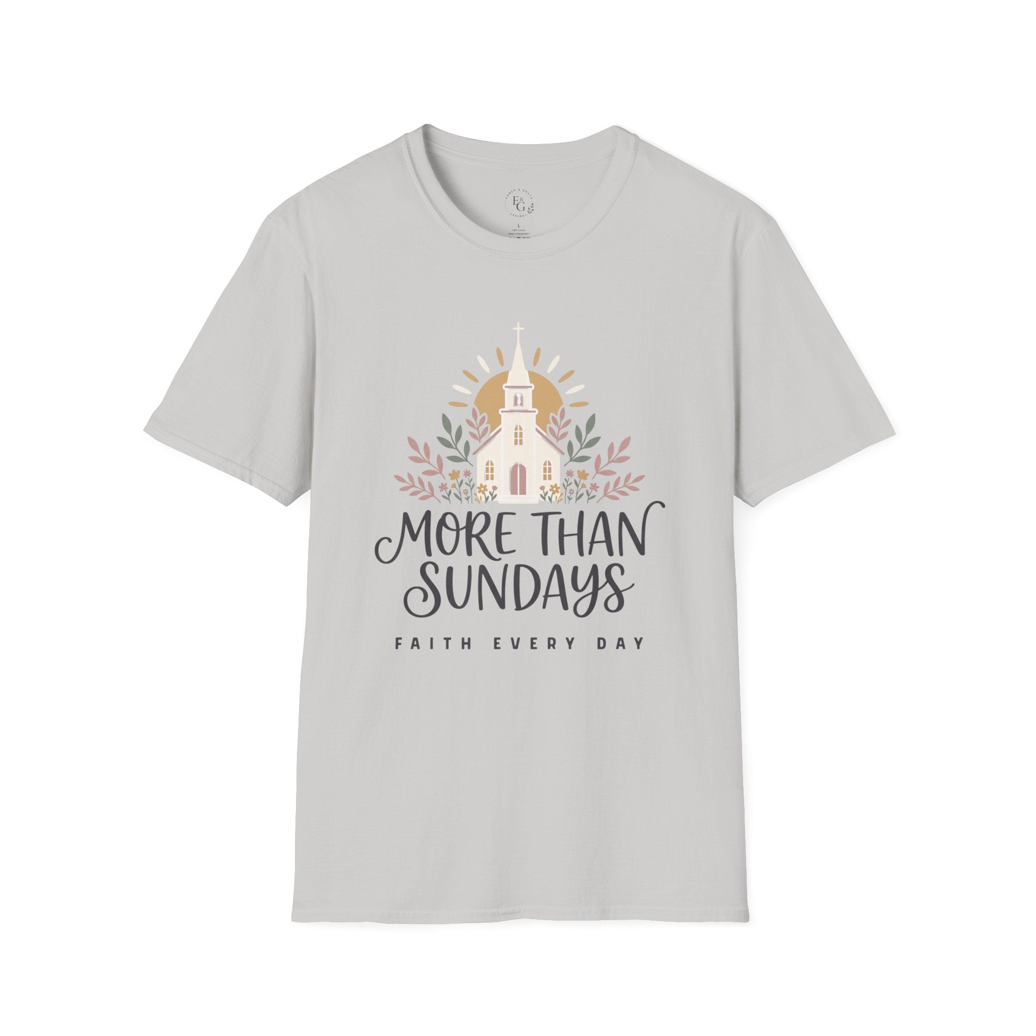 Christian T-Shirt — “More Than Sundays” Church Faith Tee
