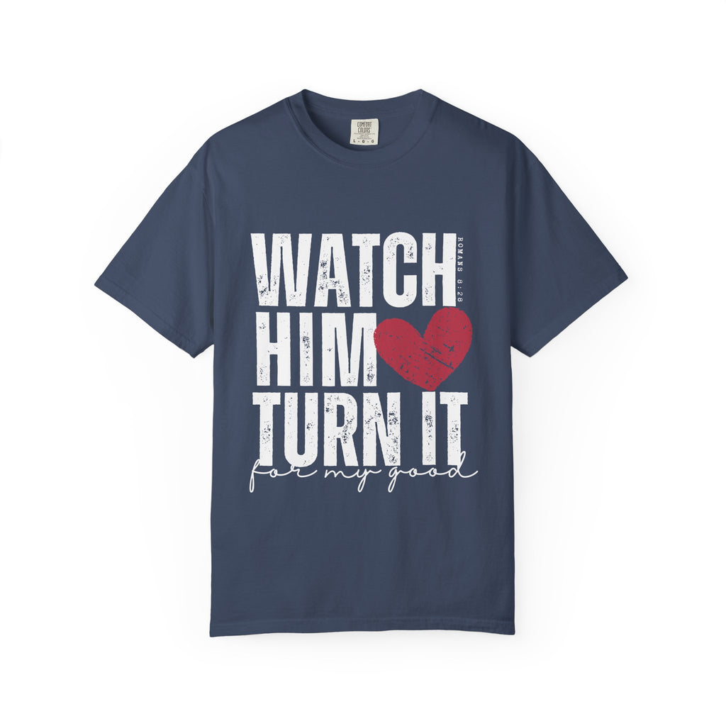 Heart Chest T-Shirt — Distressed Red Heart Pocket Tee
