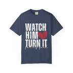 Heart Chest T-Shirt — Distressed Red Heart Pocket Tee