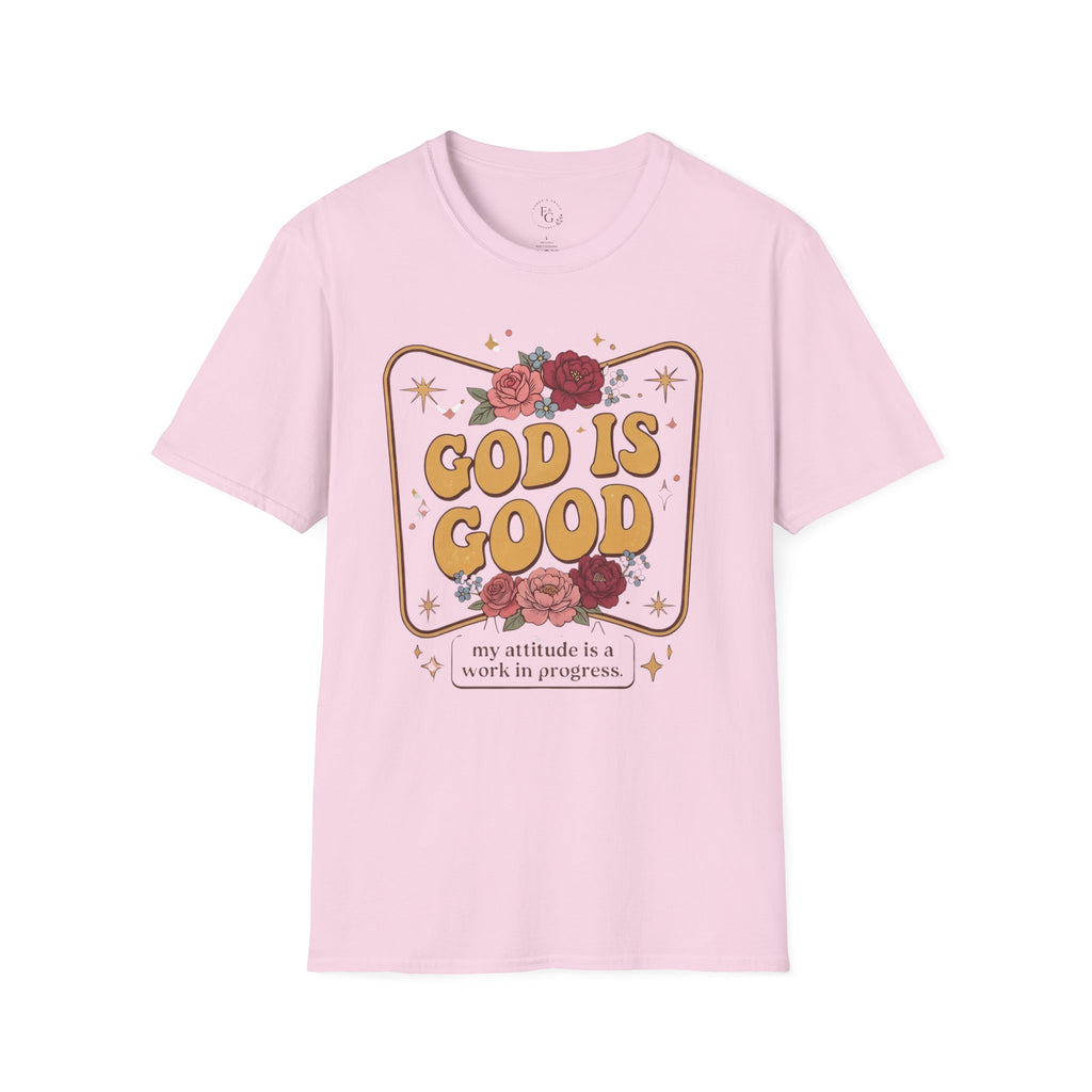 God Is Good Floral T-Shirt — Retro Inspirational Christian Tee