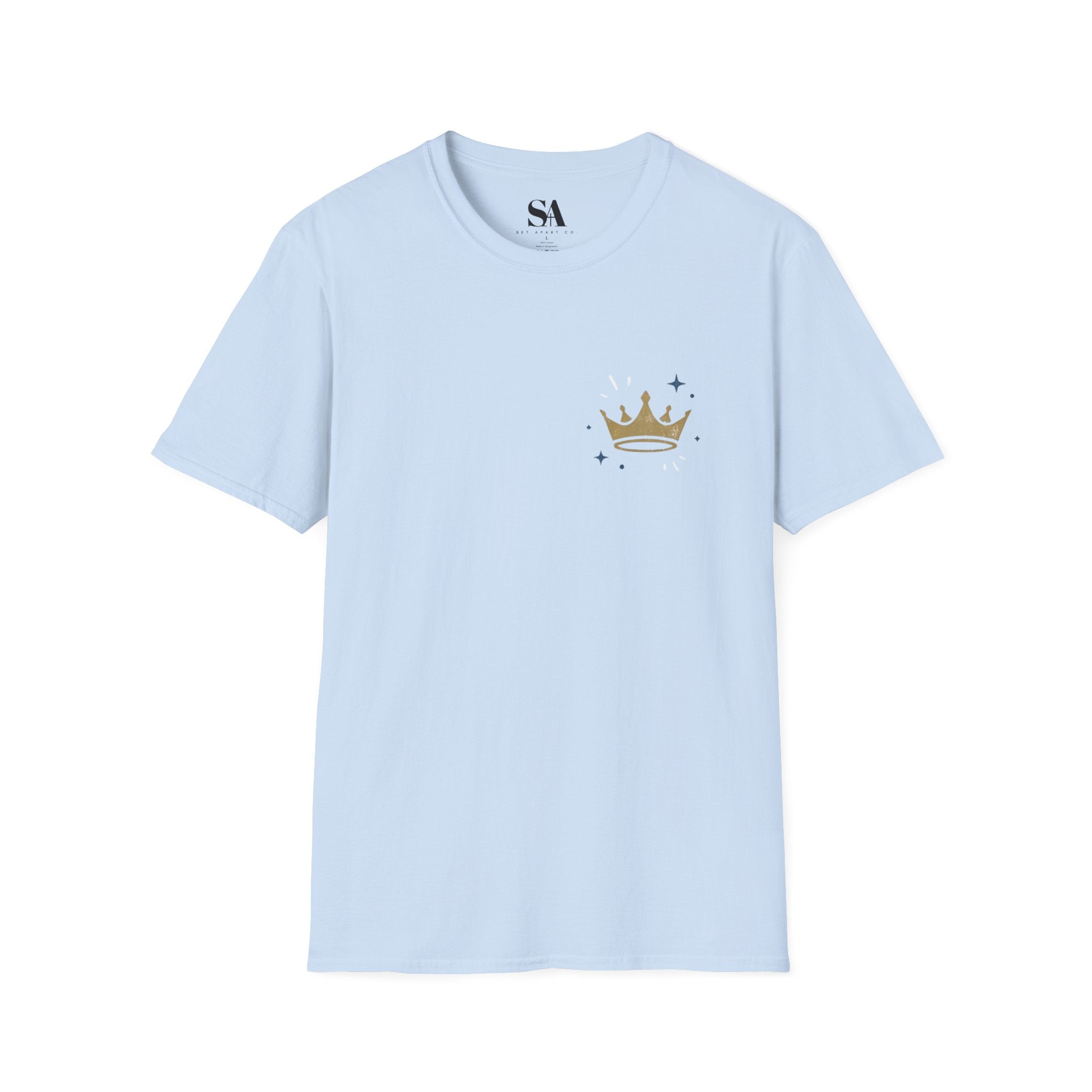 Gold Crown Pocket Tee — Minimal Royal Graphic T-Shirt