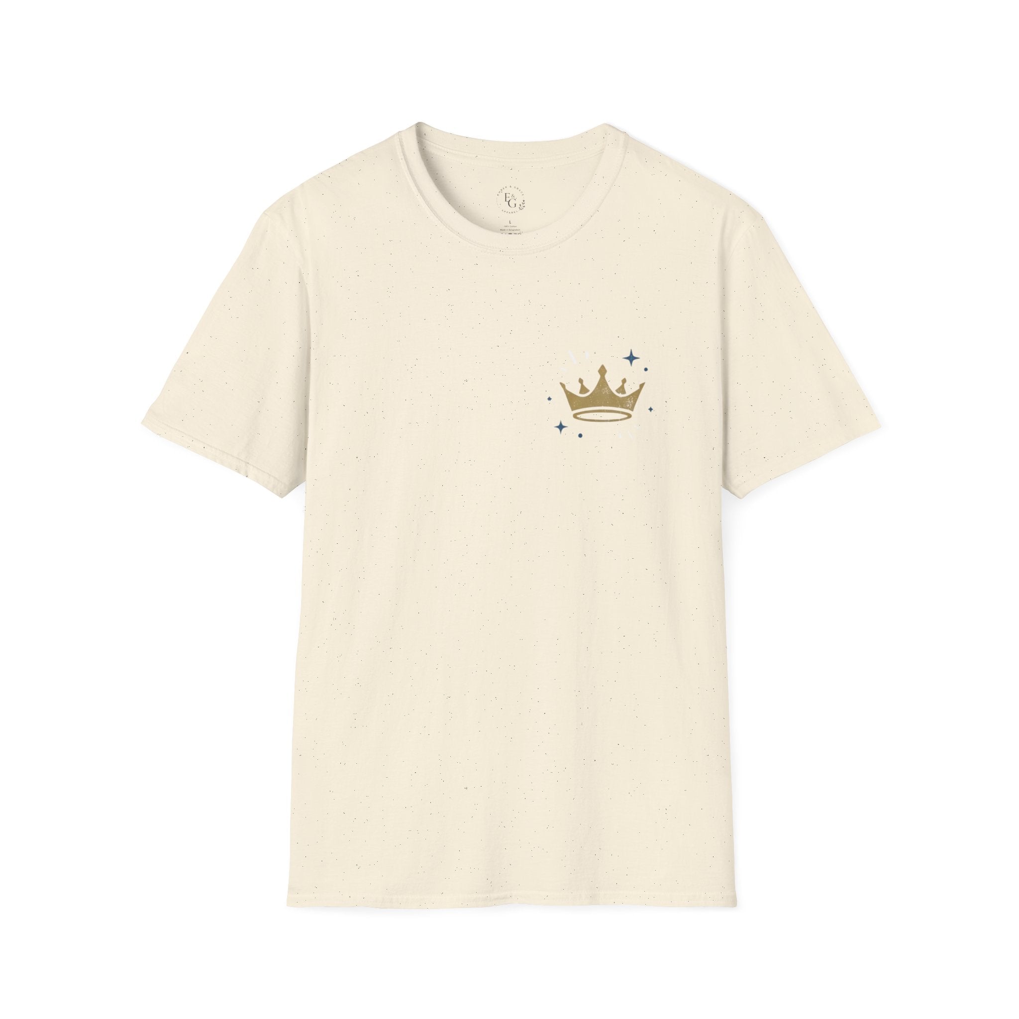 Gold Crown Pocket Tee — Minimal Royal Graphic T-Shirt