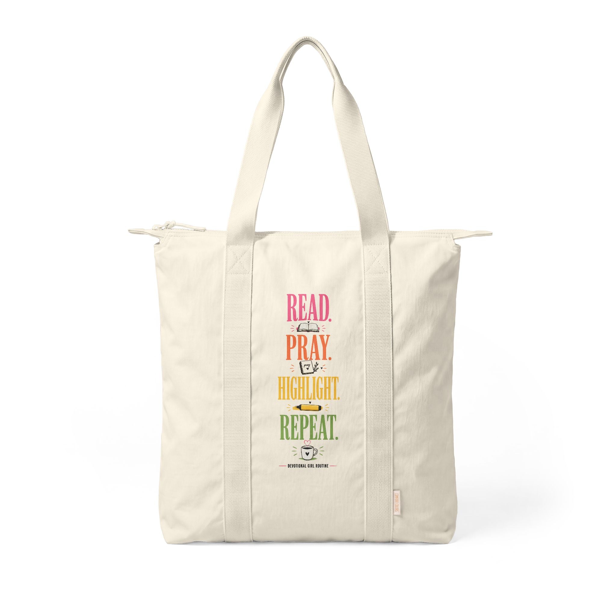 Read. Pray. Highlight. Repeat. Devotional Girl - Carry-All Tote Bag