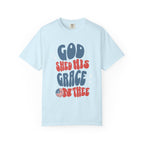 God Shed His Grace On Thee T-Shirt — Retro Patriotic Christian Tee