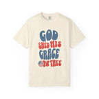 God Shed His Grace On Thee T-Shirt — Retro Patriotic Christian Tee