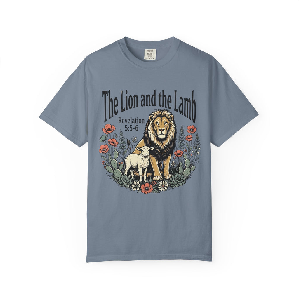 The Lion and the Lamb T-Shirt – Christian Scripture Tee (Revelation 5:5-6)
