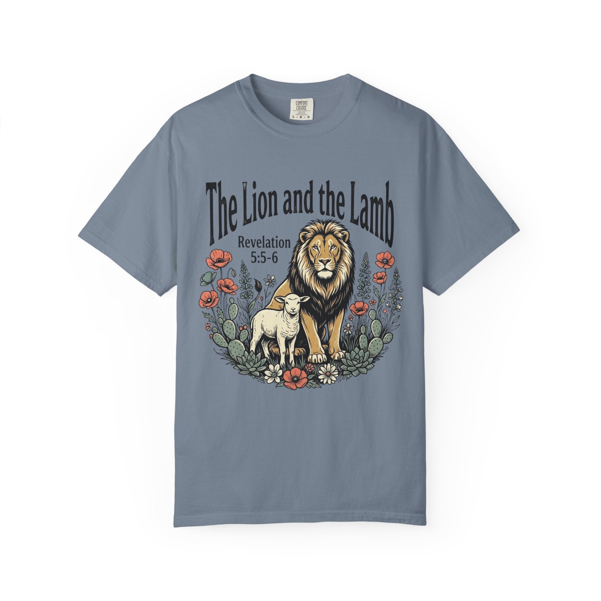 The Lion and the Lamb T-Shirt – Christian Scripture Tee (Revelation 5:5-6)