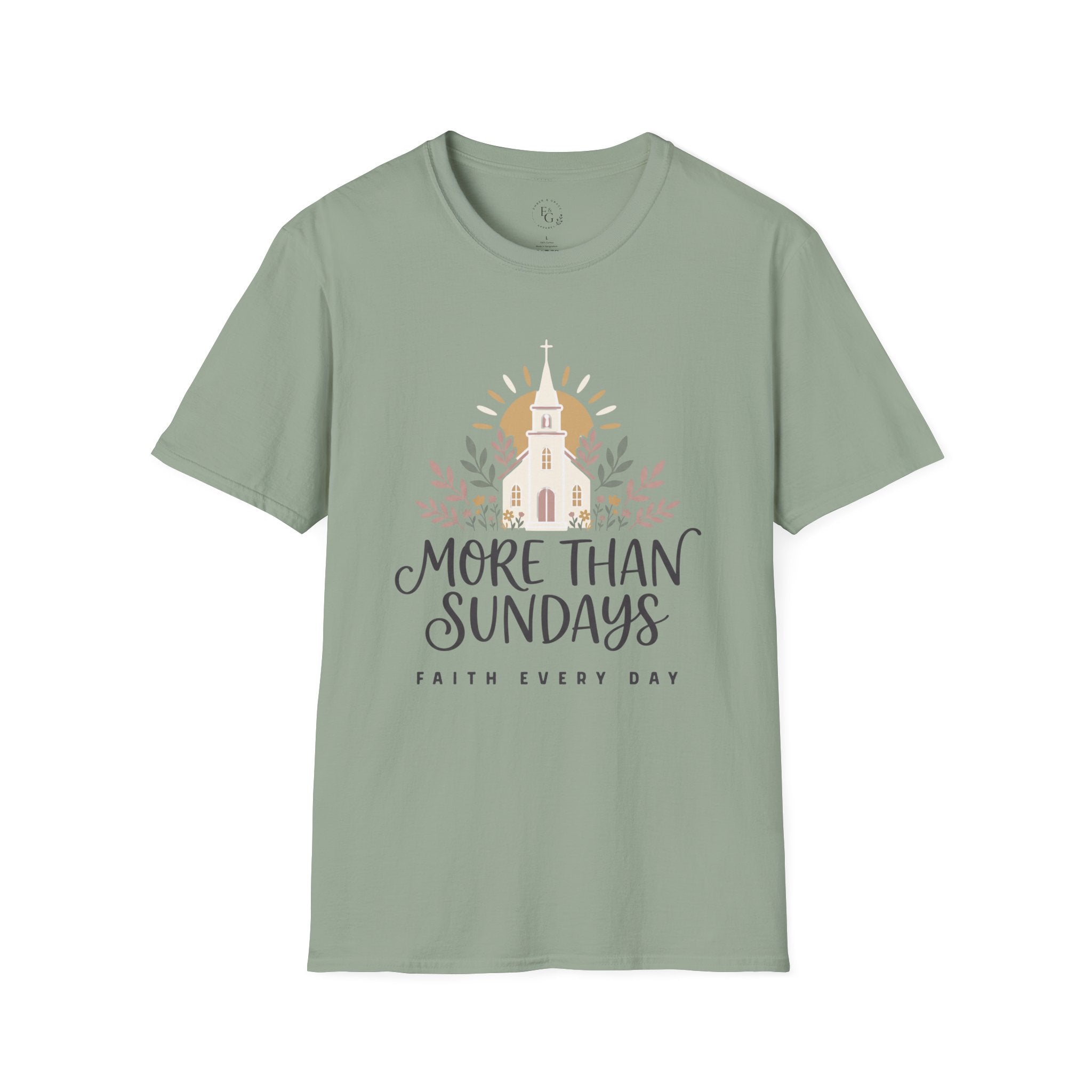 Christian T-Shirt — “More Than Sundays” Church Faith Tee