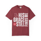 T-Shirt — Minimal Pink Flower Graphic with 'Christine' Script
